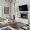 a living room with a fireplace